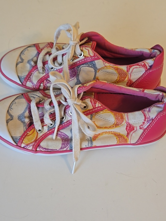 Coach Barrett Poppy Signature Sneakers Size 8B - Picture 2 of 8